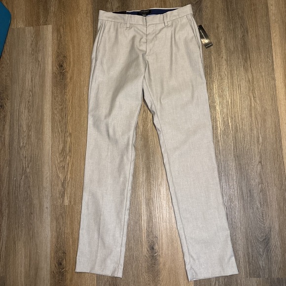 Banana Republic Non Iron Dress‎ Pants Mens 29x32 Brown Cotton Tailored Slim Fit - Picture 1 of 12
